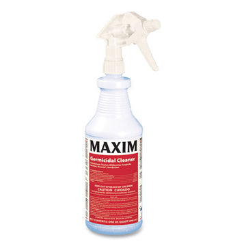 Maxim® Germicidal Cleaner, Lemon Scent, 32 Oz Bottle, 12 Bottles And 1 Trigger Sprayer-carton freeshipping - TVN Wholesale